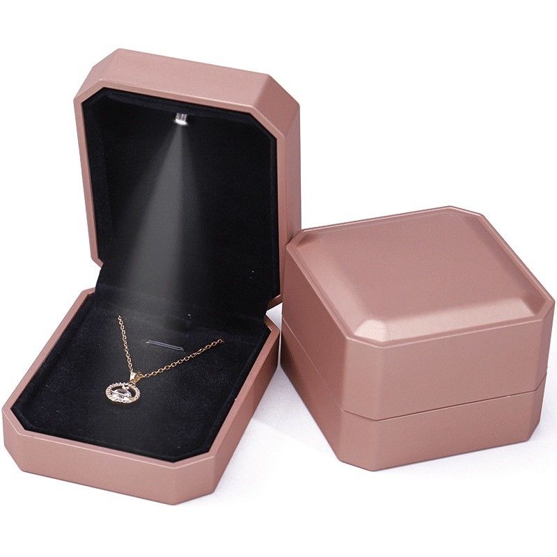 Customized LED Luxury Jewelry Box Packaging For Rings Necklaces Bracelets Earrings