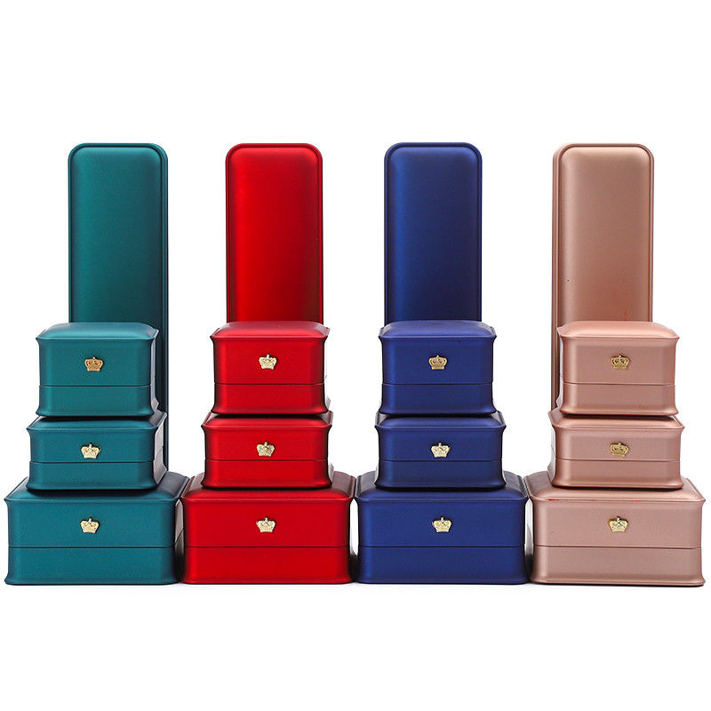 Golden Crown Led Light Jewellery Box For Necklace Bracelet Ring Earrings Packaging