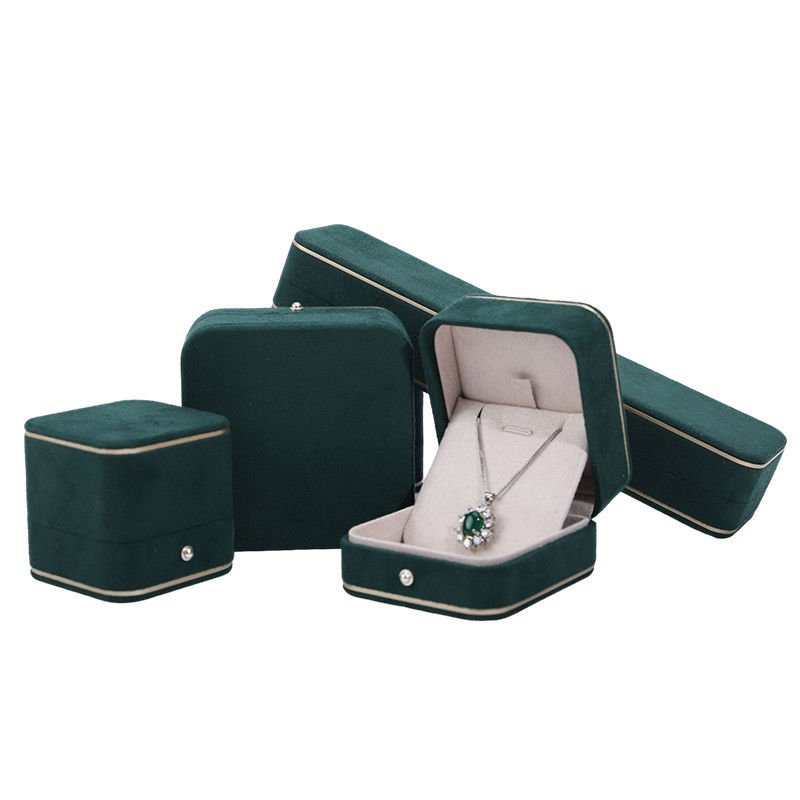 Hot Stamping Logo Hanhong Gray Custom Jewelry Box for Necklace Bracelet Earrings