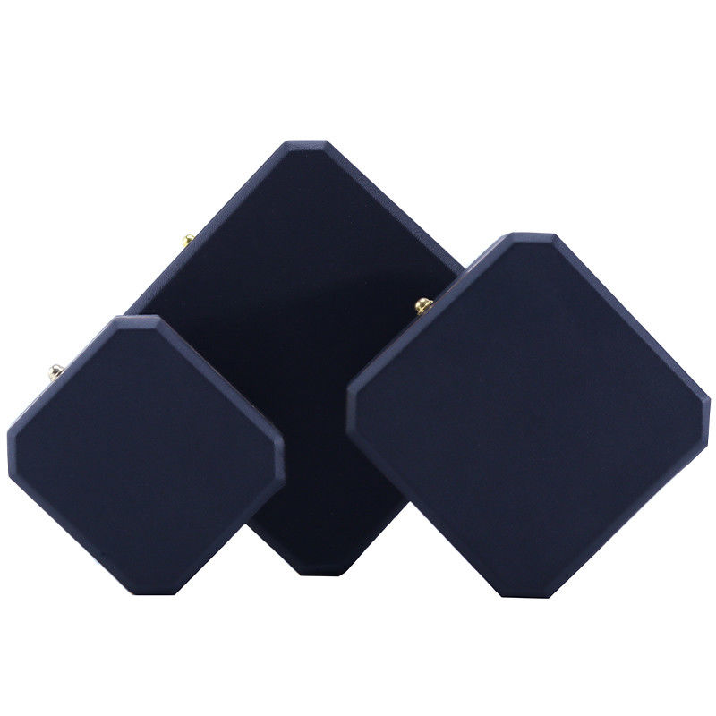 Octagonal Black PU Leather Jewelry Box for Hanhong Custom Logo Bracelet Necklace Ring