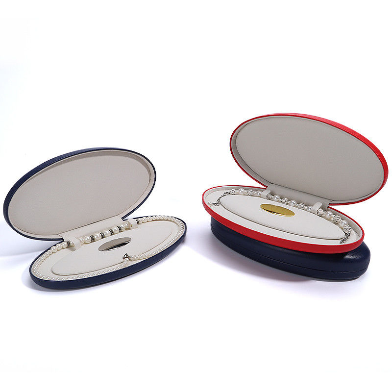 Custom Logo Jewelry Packaging Box for Ring and Necklace Bracelet Storage Hanhong PU Leather