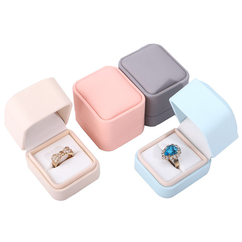 Custom Logo Jewelry Package PU Leather Box for Earrings Bracelets Necklaces and Rings