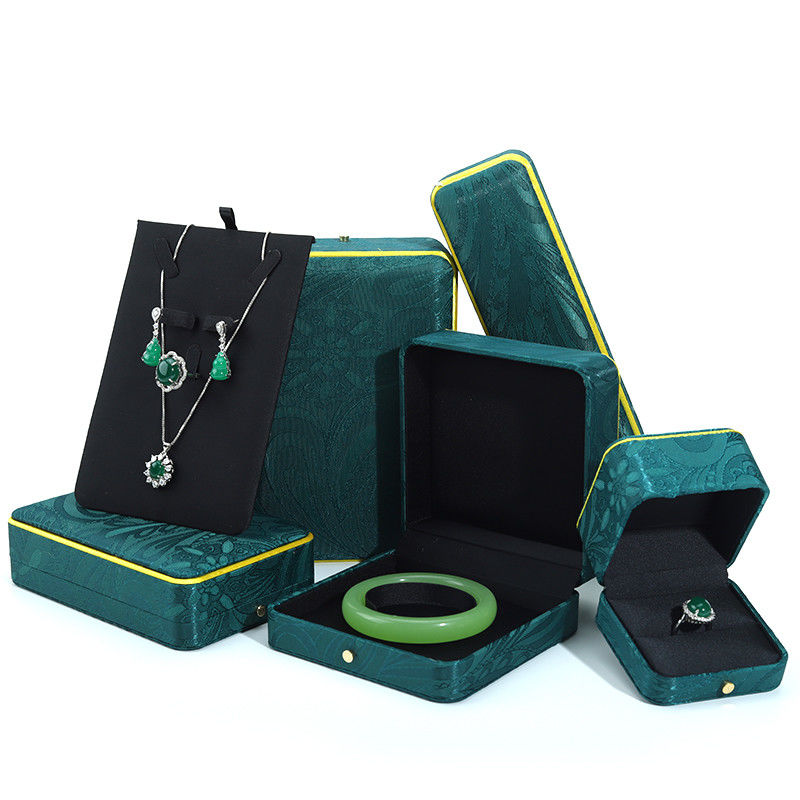 Green Handmade Jewelry Box for Bracelet Necklace Stud Earrings Luxury Ring Hanhong BH2