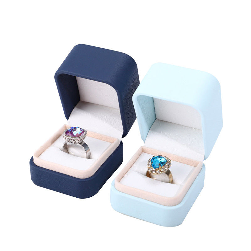 Custom Logo Jewelry Package PU Leather Box for Earrings Bracelets Necklaces and Rings