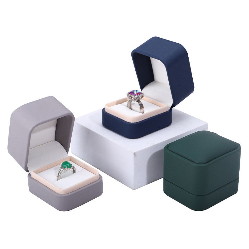 Custom Logo Jewelry Package PU Leather Box for Earrings Bracelets Necklaces and Rings