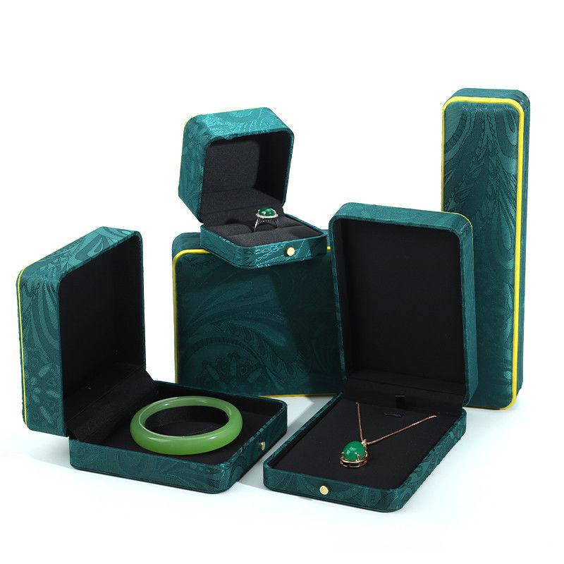 Green Handmade Jewelry Box for Bracelet Necklace Stud Earrings Luxury Ring Hanhong BH2