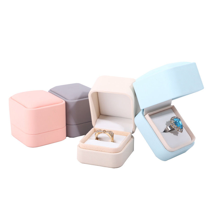 Custom Logo Jewelry Package PU Leather Box for Earrings Bracelets Necklaces and Rings