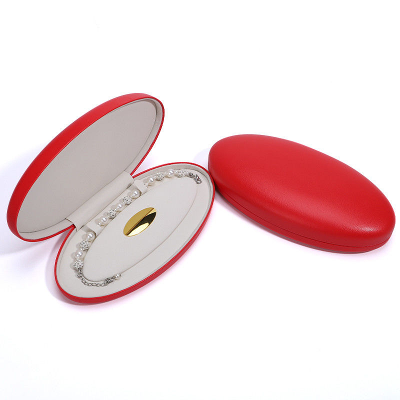 Custom Logo Jewelry Packaging Box for Ring and Necklace Bracelet Storage Hanhong PU Leather