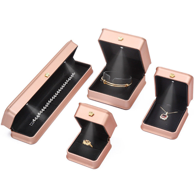 Bracelet Ring Earrings LED Jewelry Box Sets Custom Jewelry Boxes With Logo Wholesale