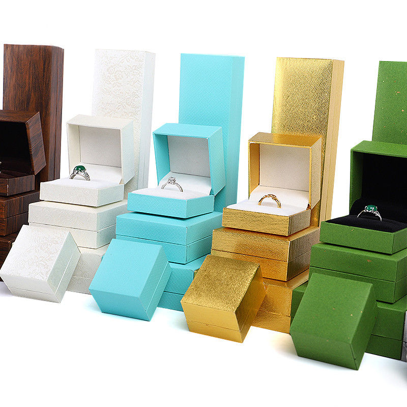 Jewelry Boxes Material Paper Velvet Newest Style for Earrings Necklaces and Rings