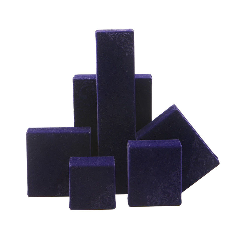 Handmade Embossed Blue Jewelry Packaging Box for My Velvet Necklace and Blue Ring