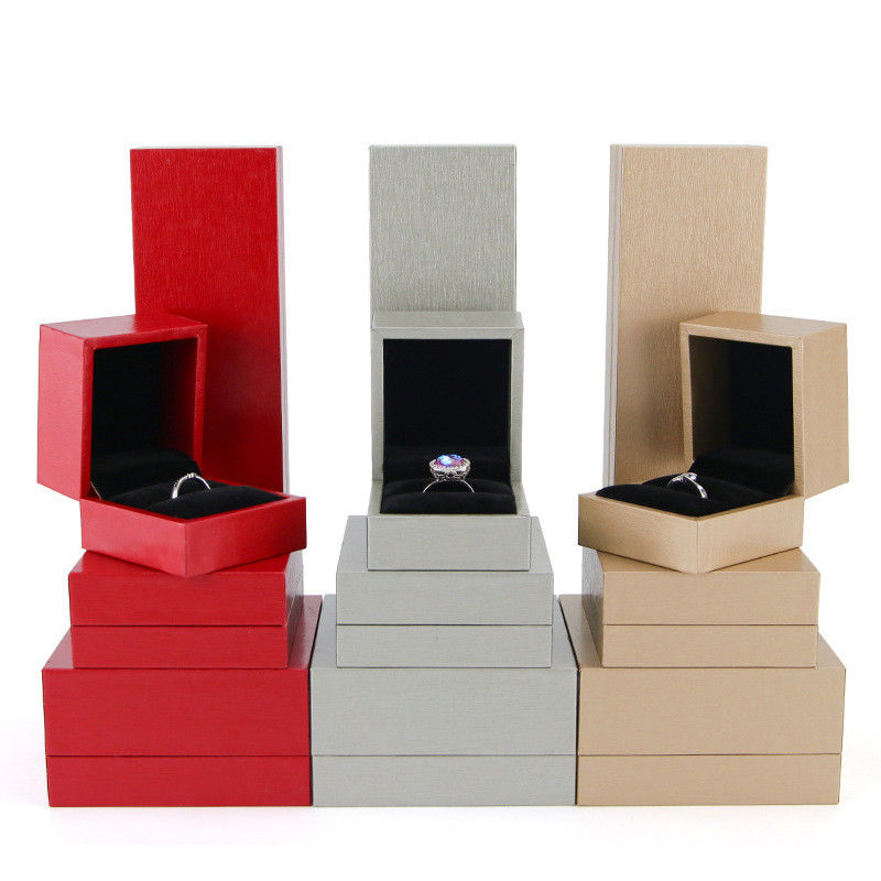 Customized Size Luxury Touch Cardboard Jewelry Packaging Box for Bracelet and Ring