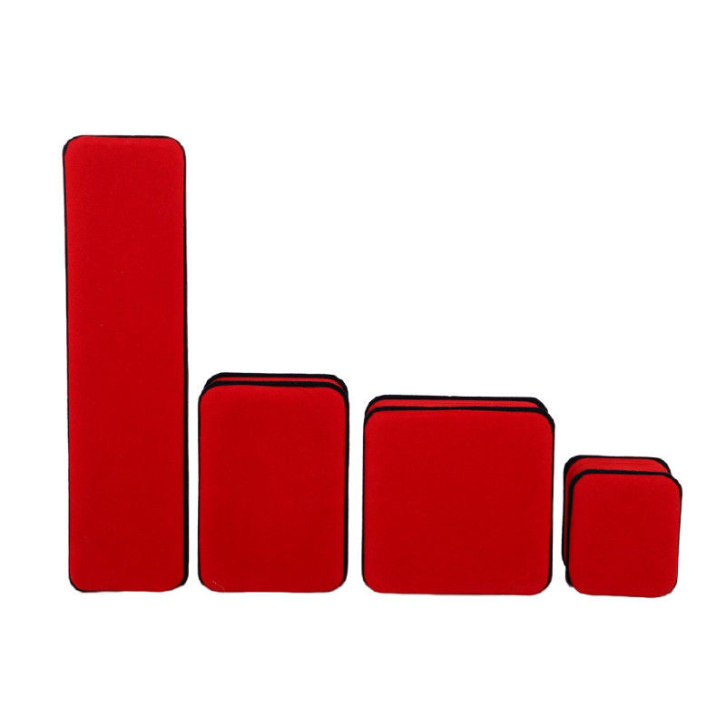Custom Red Velvet Jewelry Packaging Box Double Layer for Bracelet Necklace and Ring