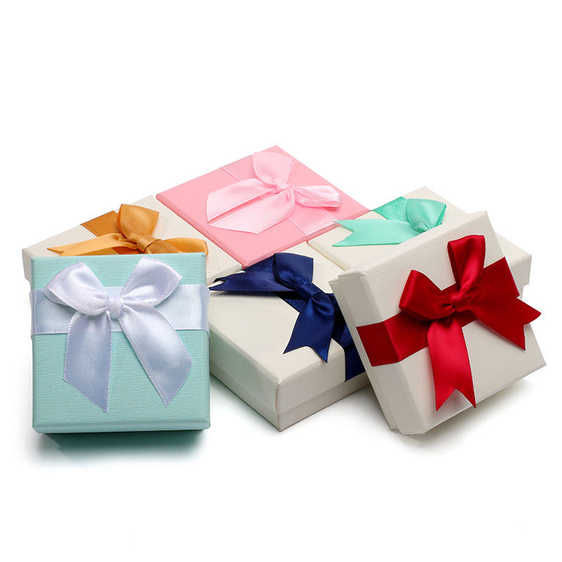 Luxury Custom Logo Small Cardboard Jewelry Storage Wrapping Paper Box Velvet Material