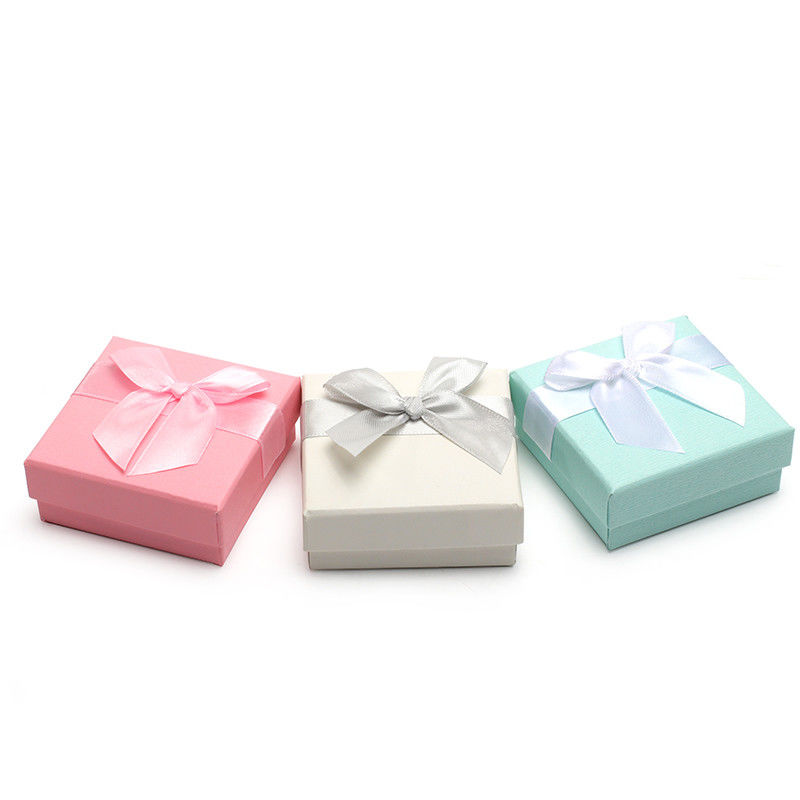 Luxury Custom Logo Small Cardboard Jewelry Storage Wrapping Paper Box Velvet Material