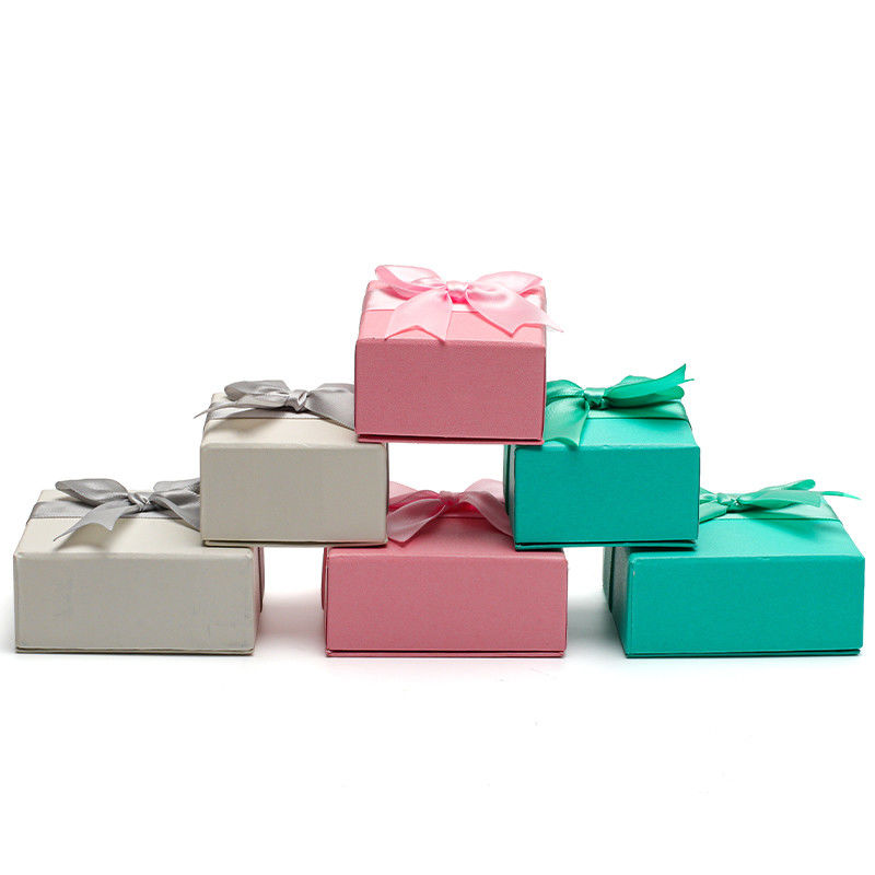 Hanhong Custom Logo Jewelry Package for Girls Earrings Mini Color Paper Velvet Gift Box