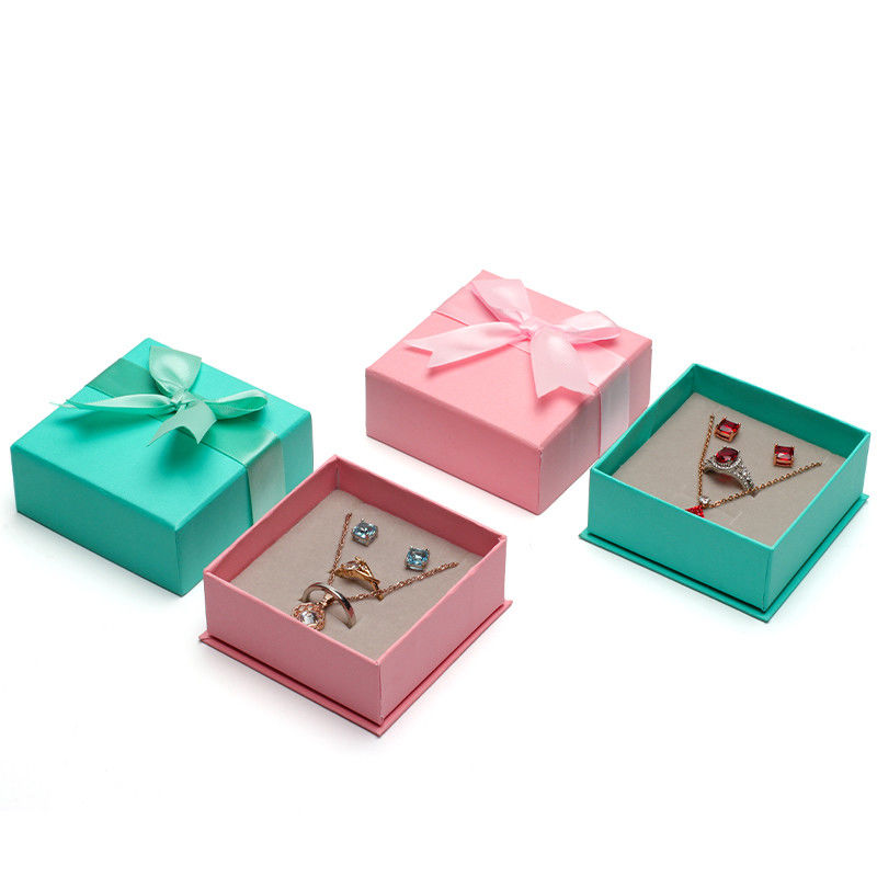 Hanhong Custom Logo Jewelry Package for Girls Earrings Mini Color Paper Velvet Gift Box