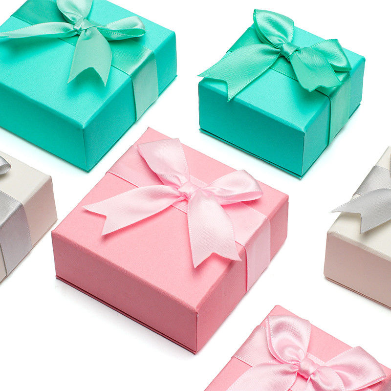 Hanhong Custom Logo Jewelry Package for Girls Earrings Mini Color Paper Velvet Gift Box