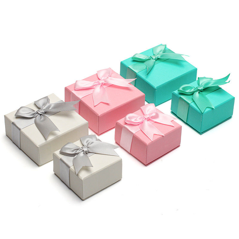 Hanhong Custom Logo Jewelry Package for Girls Earrings Mini Color Paper Velvet Gift Box