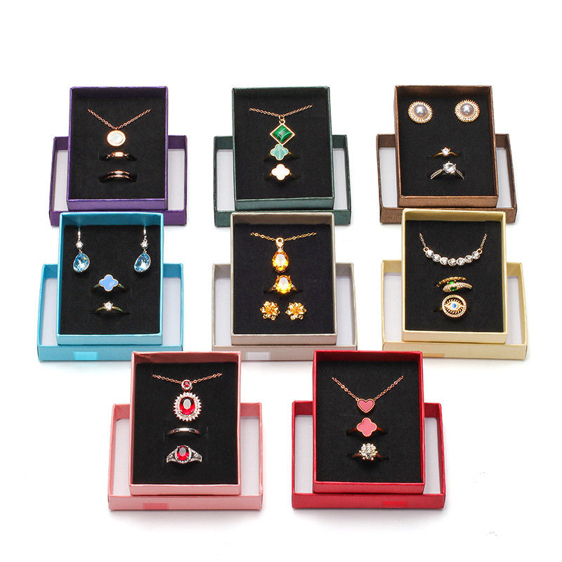 Customized Size Hanhong Logo Cardboard Paper Gift Jewelry Box Drawer Presentation