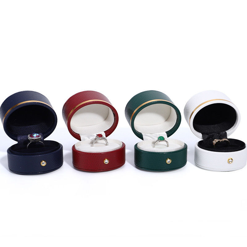 Customized Size White PU Leather Jewelry Box for Small Travel Portable and Functional