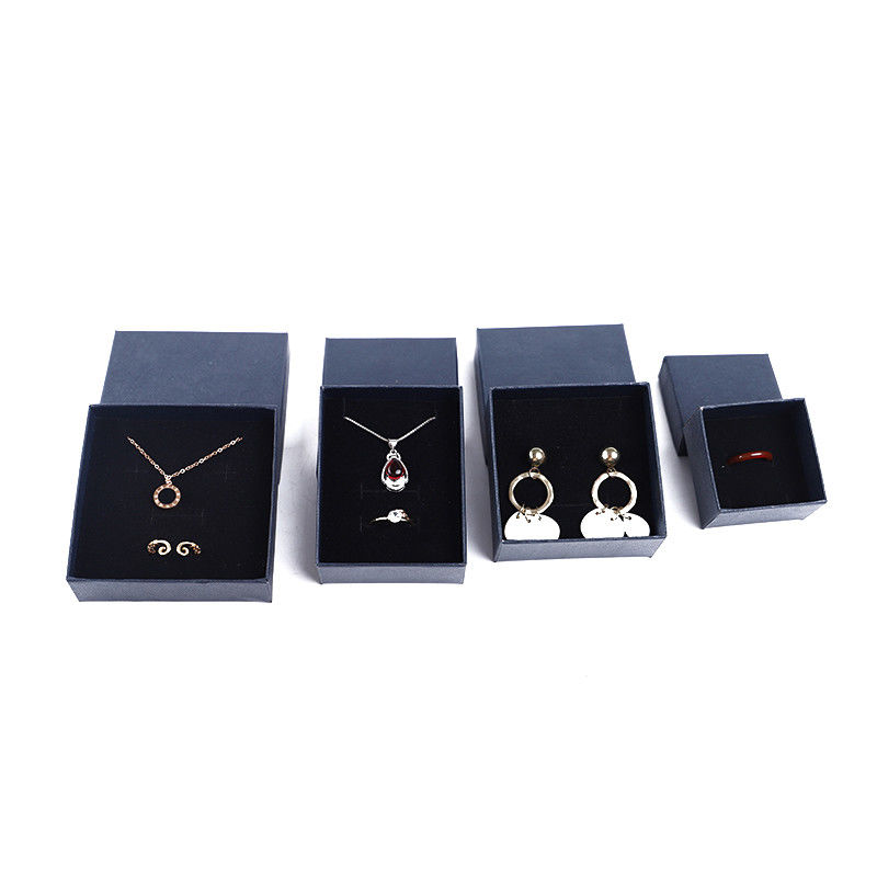 Wholesale manufacturing Luxury Jewellery Box Personalized Custom high end Necklace Bracelet Earrings Ring jewelry set Packaging cardboard paper lid and base Jewelry Box with logo