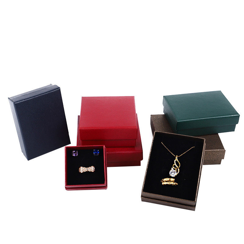 Wholesale manufacturing Luxury Jewellery Box Personalized Custom high end Necklace Bracelet Earrings Ring jewelry set Packaging cardboard paper lid and base Jewelry Box with logo