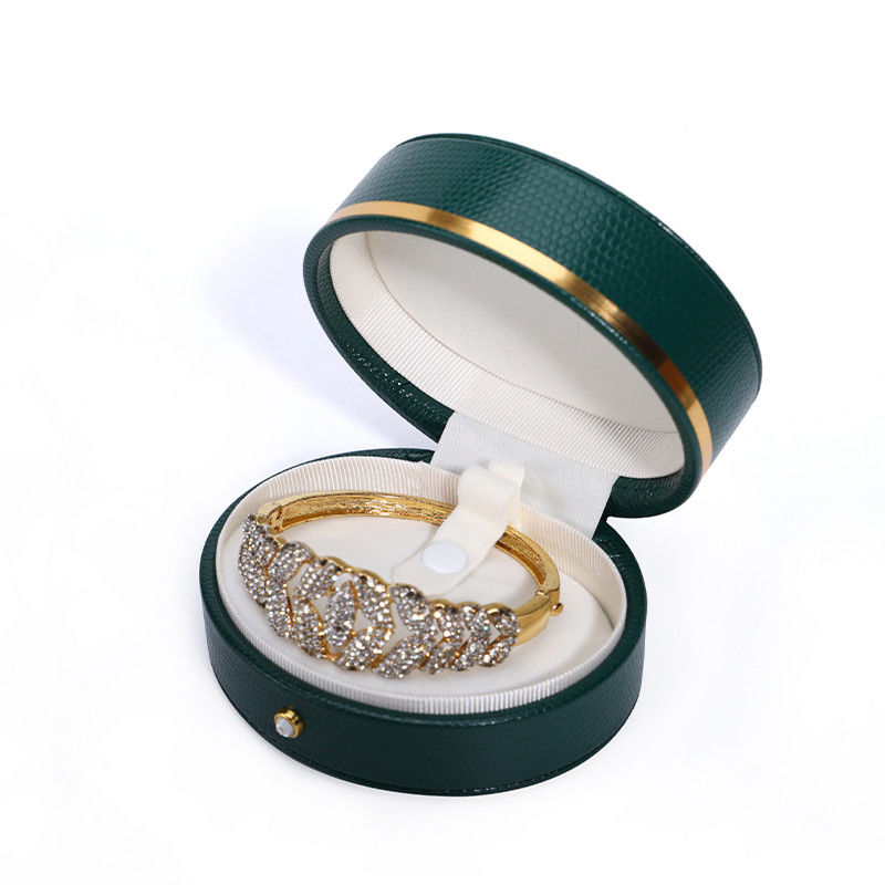 Customizable Green PU Leather Travel Jewelry Organizer Ideal for Travel by Hanhong