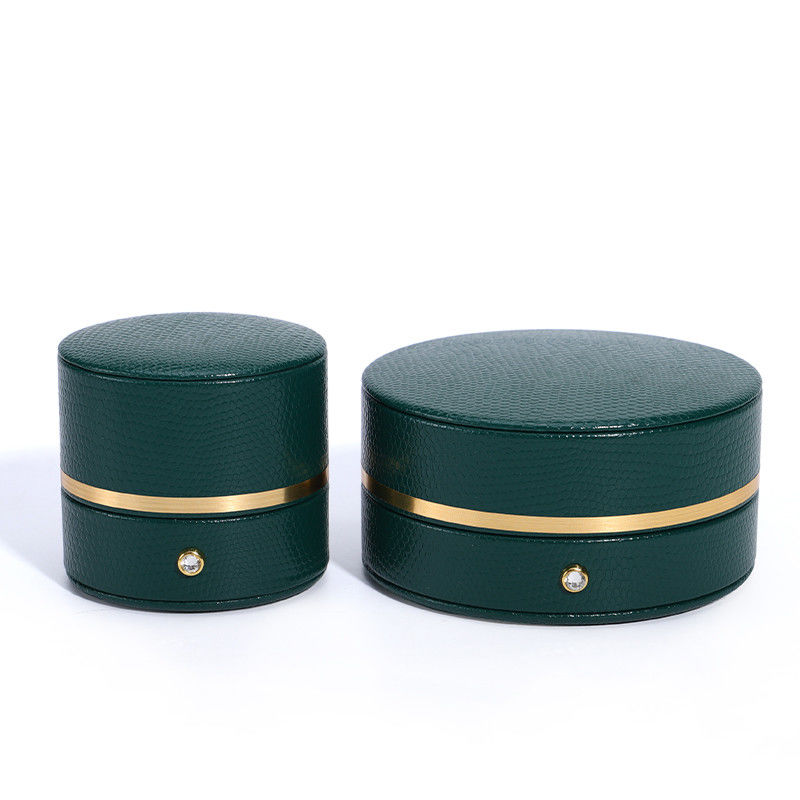 Customizable Green PU Leather Travel Jewelry Organizer Ideal for Travel by Hanhong