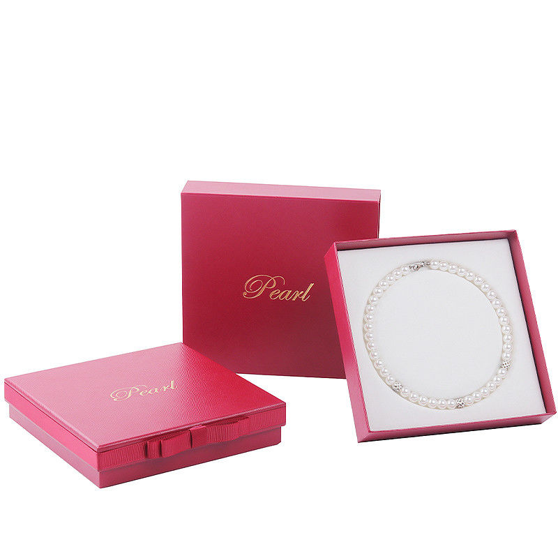 Hanhong Customized Size Red Jewelry Cardboard Paper Sleeve Box for Bracelet Necklace