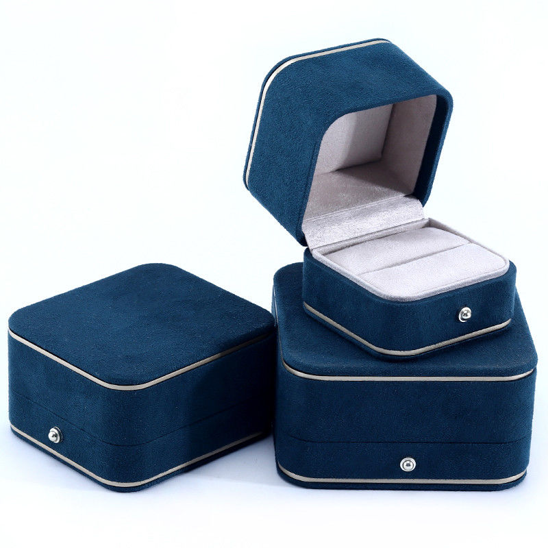 Velvet Material Jewelry Boxes for Hanhong 2023 Custom Logo Blue Bracelet Bracelet Box