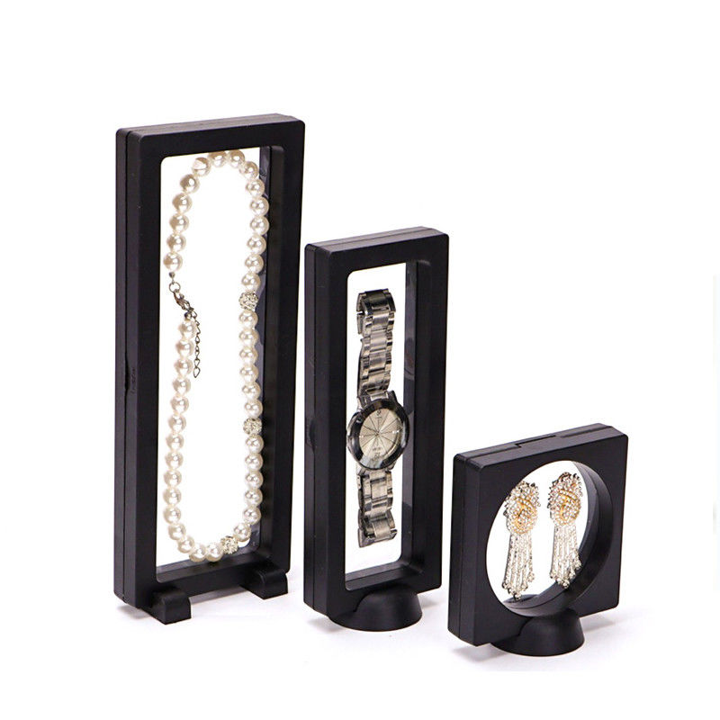 Jewelry Display PE Membrane Suspension Box , Transparent Film Floating Jewelry Case