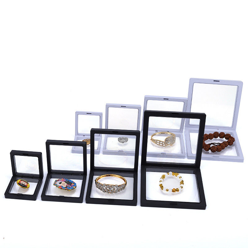 Jewelry Display PE Membrane Suspension Box , Transparent Film Floating Jewelry Case