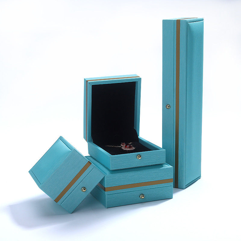 Hanhong Custom Blue Leather Jewelry Box for Ring Necklace Bracelet Wedding Contact Us