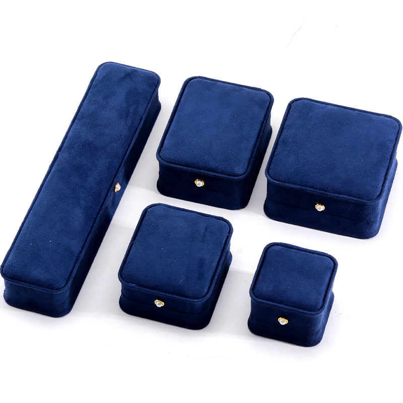 Velvet Material Handmade Jewelry Box for Bracelet Earrings Necklace Pearl Lock
