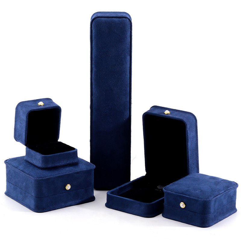 Velvet Material Handmade Jewelry Box for Bracelet Earrings Necklace Pearl Lock