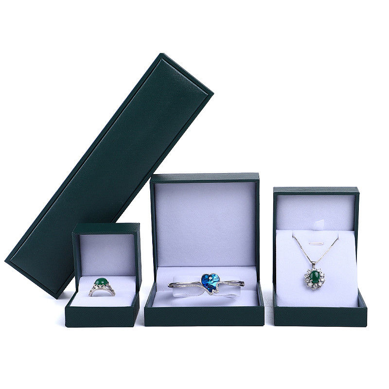 Custom Logo Green Jewelry Packaging Box for Hanhong Necklace Bracelet Ring Earrings