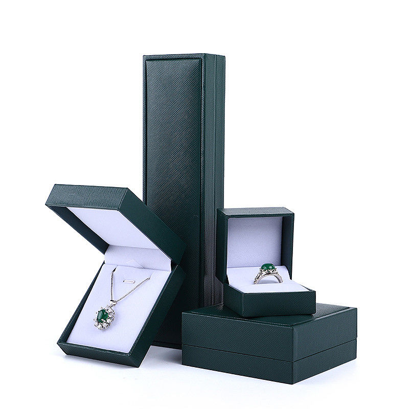 Custom Logo Green Jewelry Packaging Box for Hanhong Necklace Bracelet Ring Earrings
