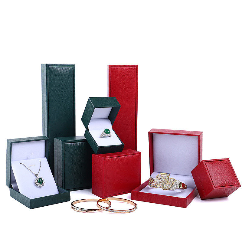 Custom Logo Green Jewelry Packaging Box for Hanhong Necklace Bracelet Ring Earrings
