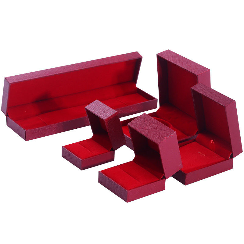 Handmade Eco Cardboard flip red Jewelry Box customizable jewellery box