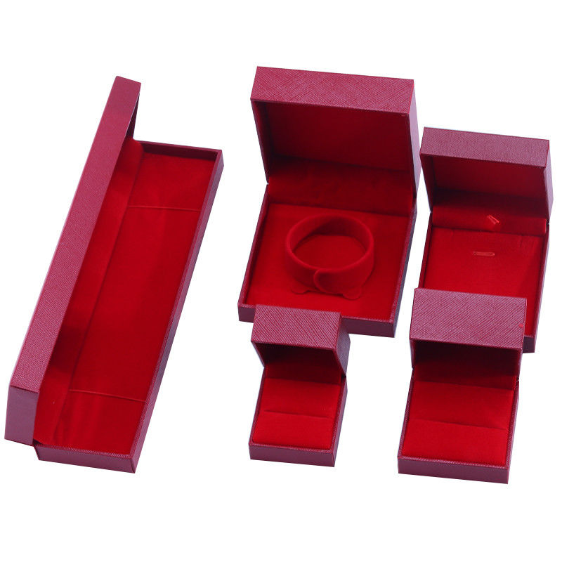 Handmade Eco Cardboard flip red Jewelry Box customizable jewellery box