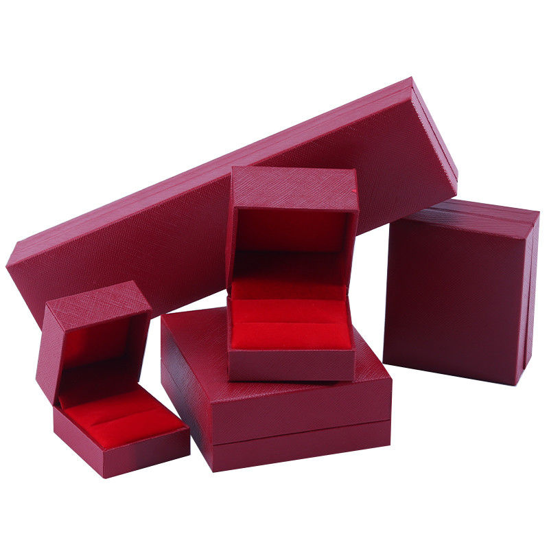 Handmade Eco Cardboard flip red Jewelry Box customizable jewellery box