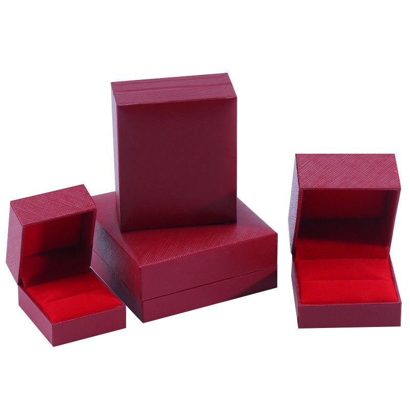 Handmade Eco Cardboard flip red Jewelry Box customizable jewellery box