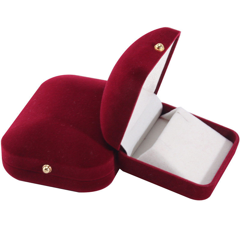 Red Velvet Flocked Jewelry Package for Customized Bracelets Earrings and Necklaces