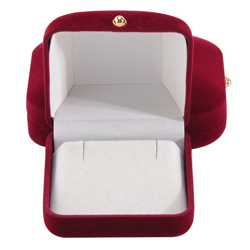 Red Velvet Flocked Jewelry Package for Customized Bracelets Earrings and Necklaces