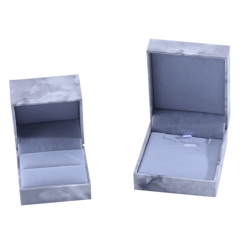 Handmade Eco Cardboard flip marble Jewelry Box customizable jewellery box