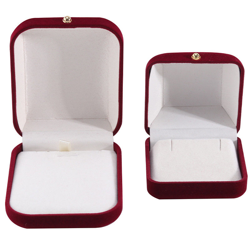 Red Velvet Flocked Jewelry Package for Customized Bracelets Earrings and Necklaces