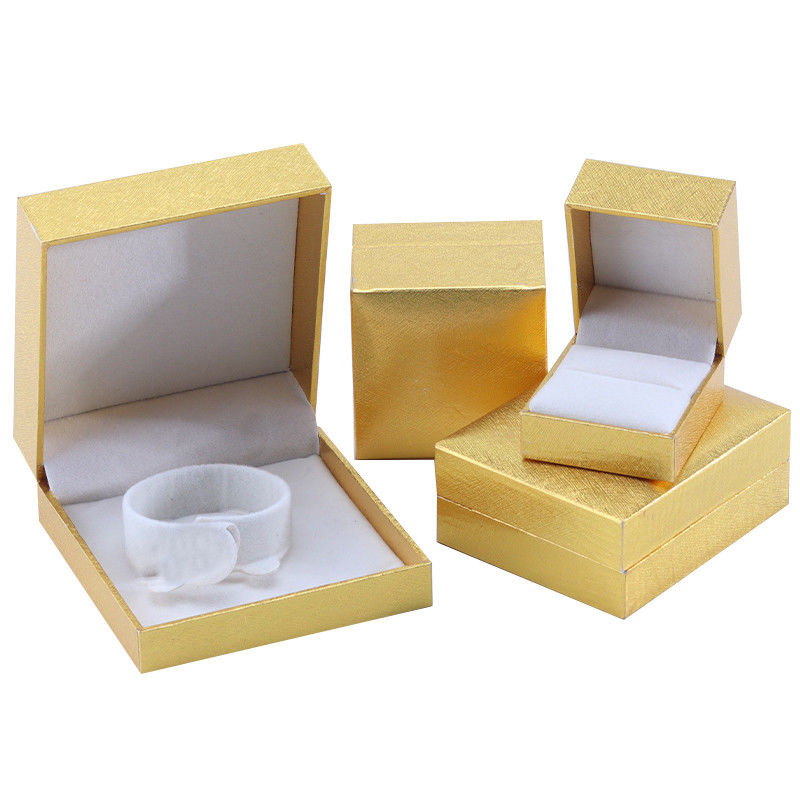 Handmade Eco Cardboard flip Yellow Jewelry Box customizable jewellery box