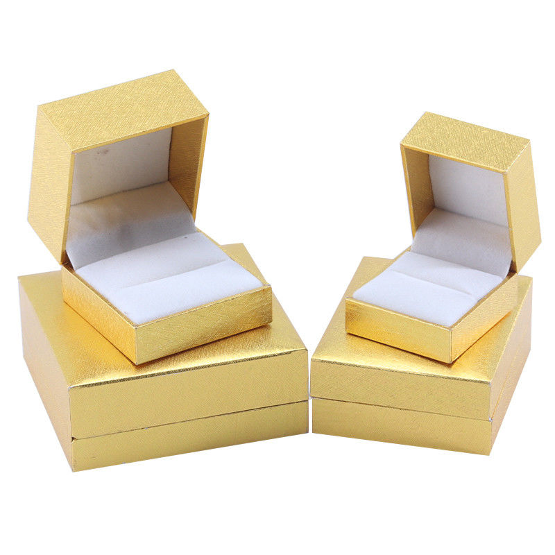 Handmade Eco Cardboard flip Yellow Jewelry Box customizable jewellery box