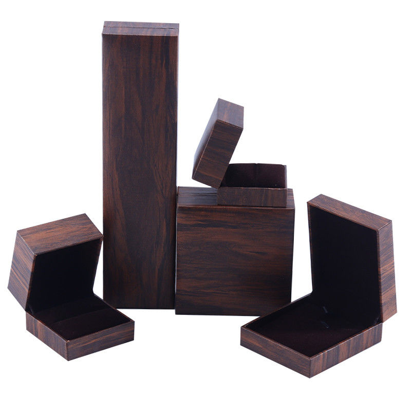Handmade Eco Cardboard flip brown Jewelry Box customizable jewellery box